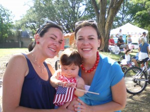 My Sister Marcie and I (and Baby Kate with the cheeks)